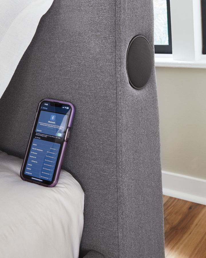 Verishaw - Twin Upholstered Bed - Gray by Ashley Furniture product image