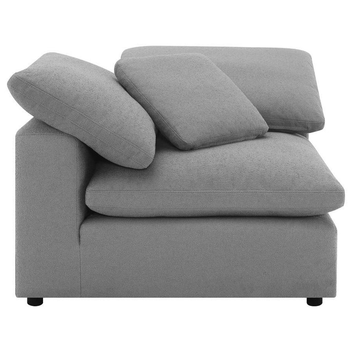Raleigh - 5 Piece Boucle Upholstered Modular Sectional - Gray