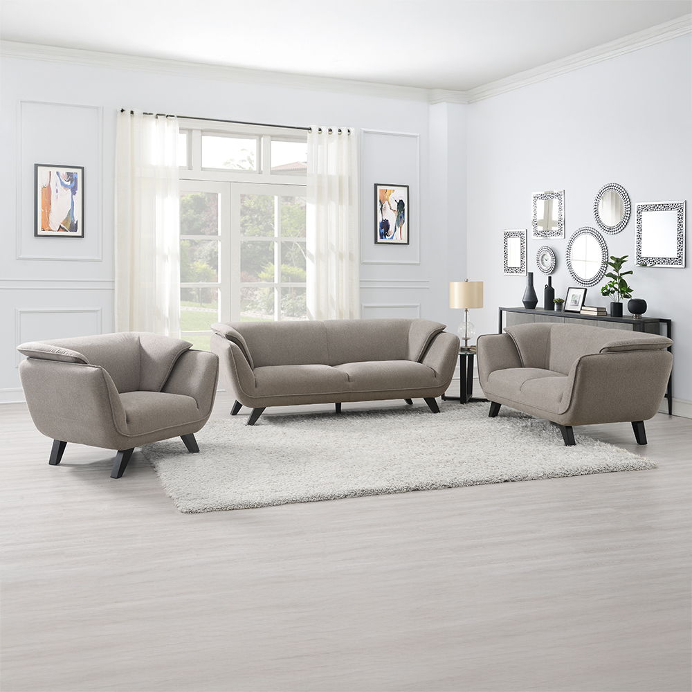 Nayeli - Loveseat - Brown Linen