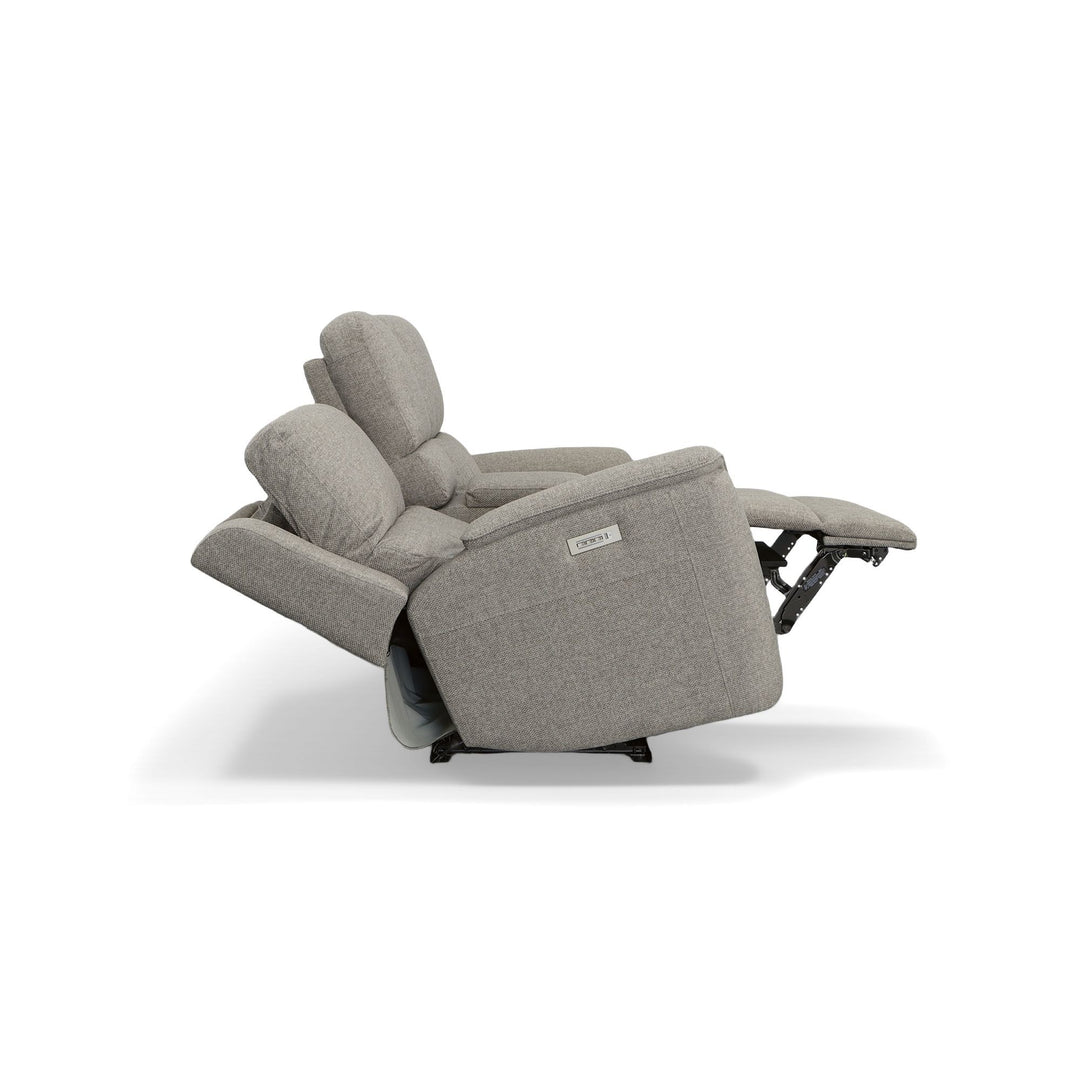 Flexsteel 1041-64PH-42501 Henry  Power Reclining Loveseat With Console & Power Headrests & Lumbar  Fog