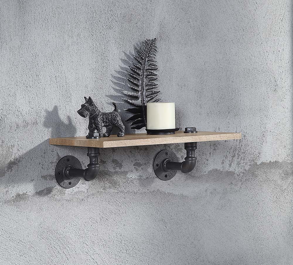 Brantley - Wall Rack - Oak & Sandy Black