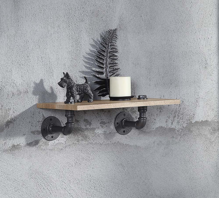 Brantley - Wall Rack - Oak & Sandy Black