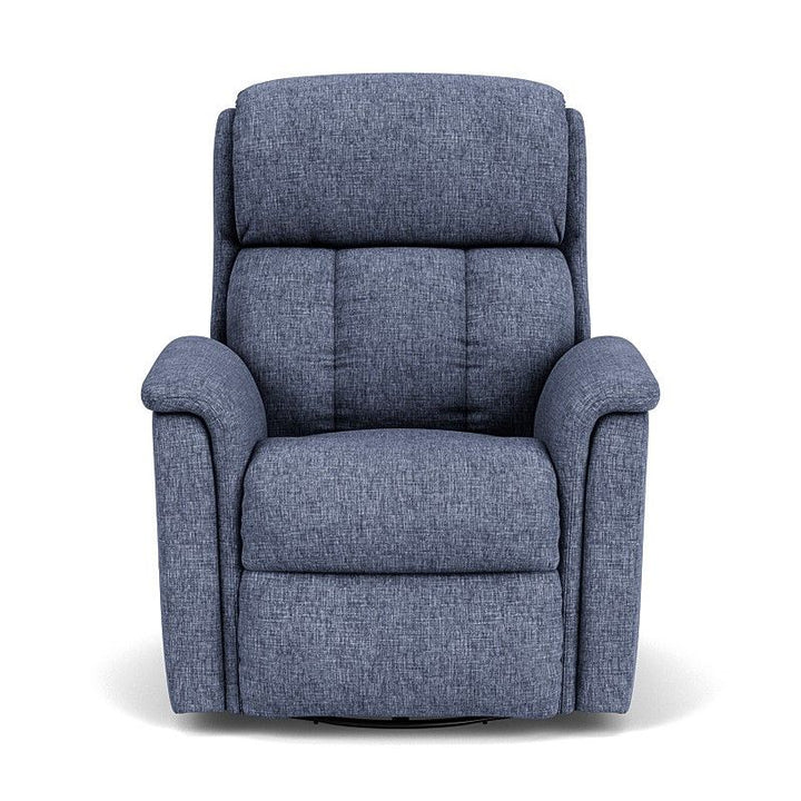 Luna Swivel Gliding Recliner Blue