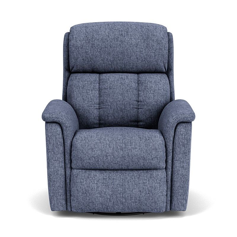 Luna Swivel Gliding Recliner Blue