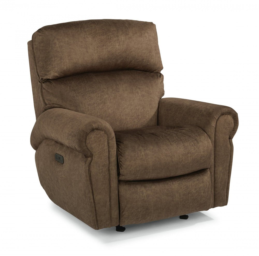 Langston Power Recliner With Power Headrest Dark Brown
