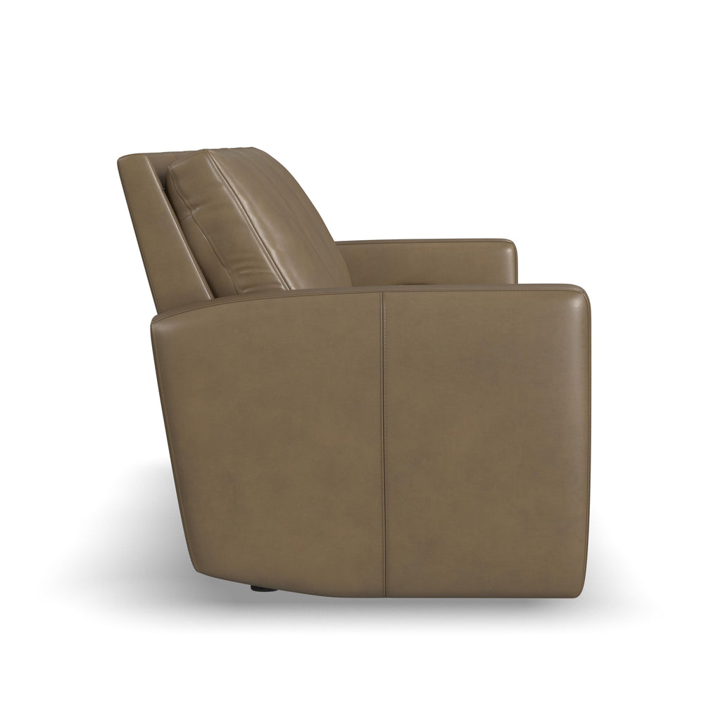 Aria Leather Power Reclining Sofa in Fawn
