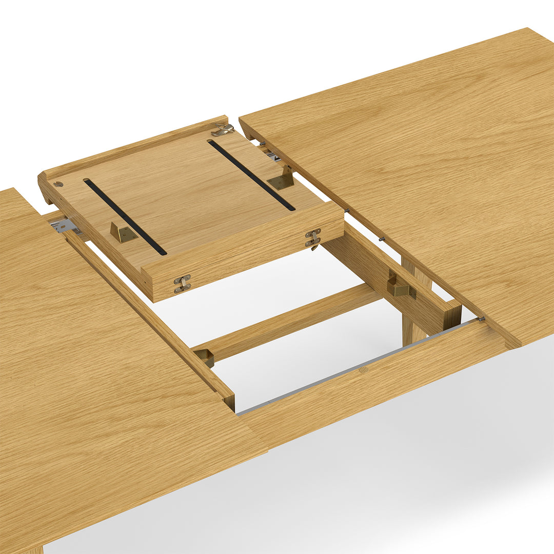 Colby 60-76 inch x 36 inch Rectangle Contemporary Extendable Dining Table in Oak