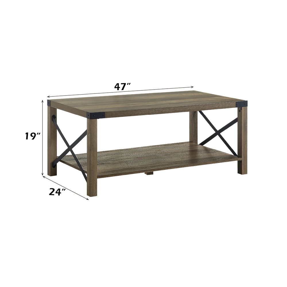 Abiram - Coffee Table - Rustic Oak