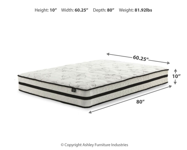 Chime 10 Inch Hybrid - 10" King Mattress - White