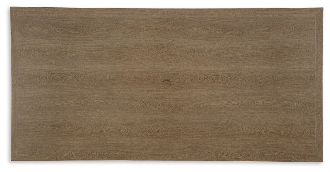 Serene Bay - Rectangular Dining Table With Umbrella Option - Dark Brown