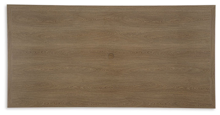 Serene Bay - Rectangular Dining Table With Umbrella Option - Dark Brown