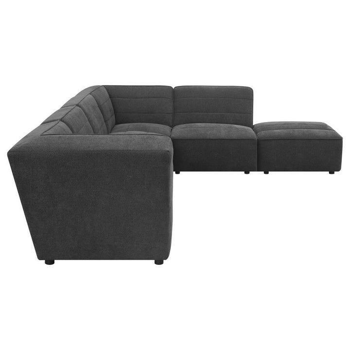 Sunny - 6 Piece Upholstered Modular Sectional Sofa - Charcoal