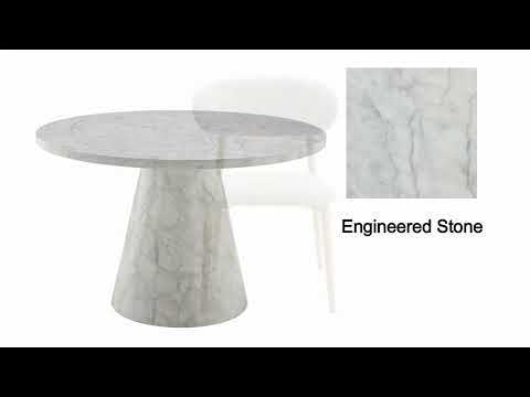 Kacey - Round Dining Table - Engineered Stone