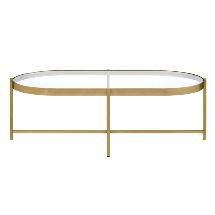Charrot - Coffee Table - Clear Glass Top & Gold