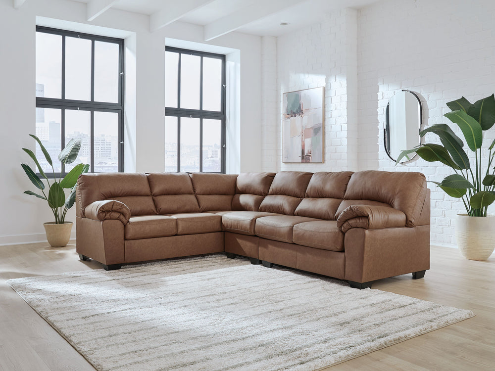 WillowBend - 3-Piece Sectional With LAF Sofa - Caramel by Ashley Furniture product image