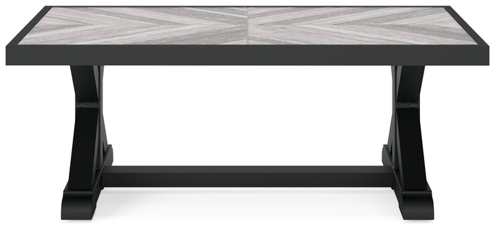 Beachcroft - Rectangular Cocktail Table - Black / Light Gray