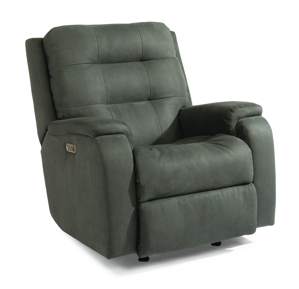 Arlo Power Rocking Recliner With Power Headrest & Lumbar Dark Gray