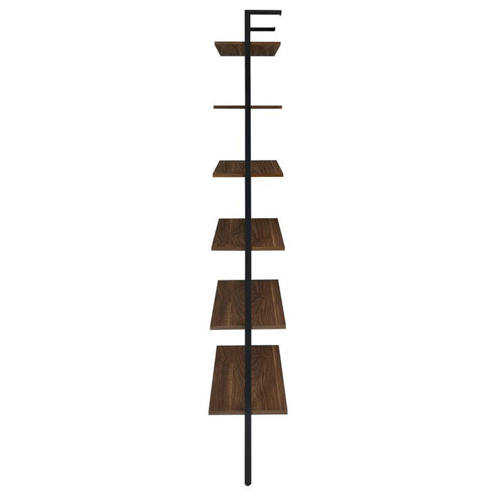 Owens - 6-Shelf Wall Bookshelf - Walnut