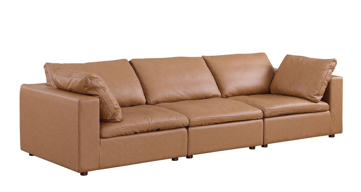 DivanItalia 1100 Modular Sofa – Top-Grain Italian Leather - Cognac