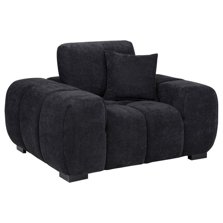 Coaster Furniture Octavia - Fabric Upholstered Track Arm Accent Chair - Black
