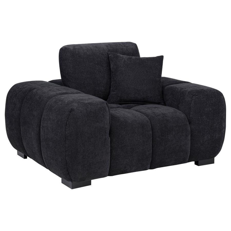 Coaster Furniture Octavia - Fabric Upholstered Track Arm Accent Chair - Black
