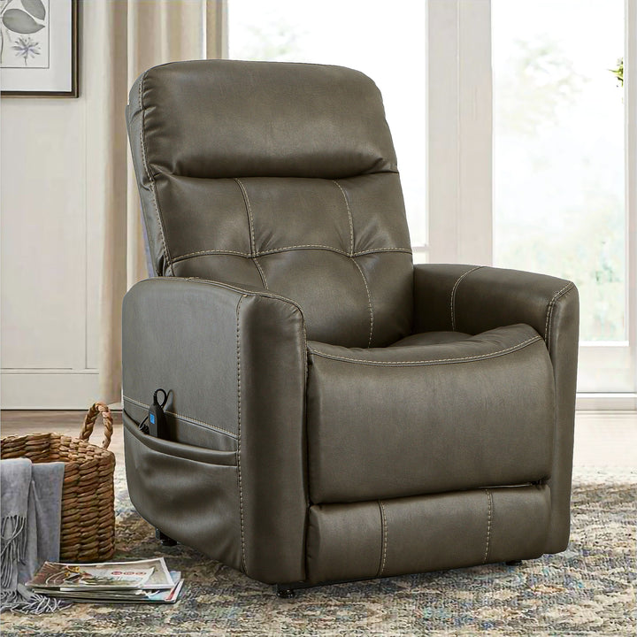 Kenner Power Lift Recliner With Power Headrest &amp; Lumbar Driftwood