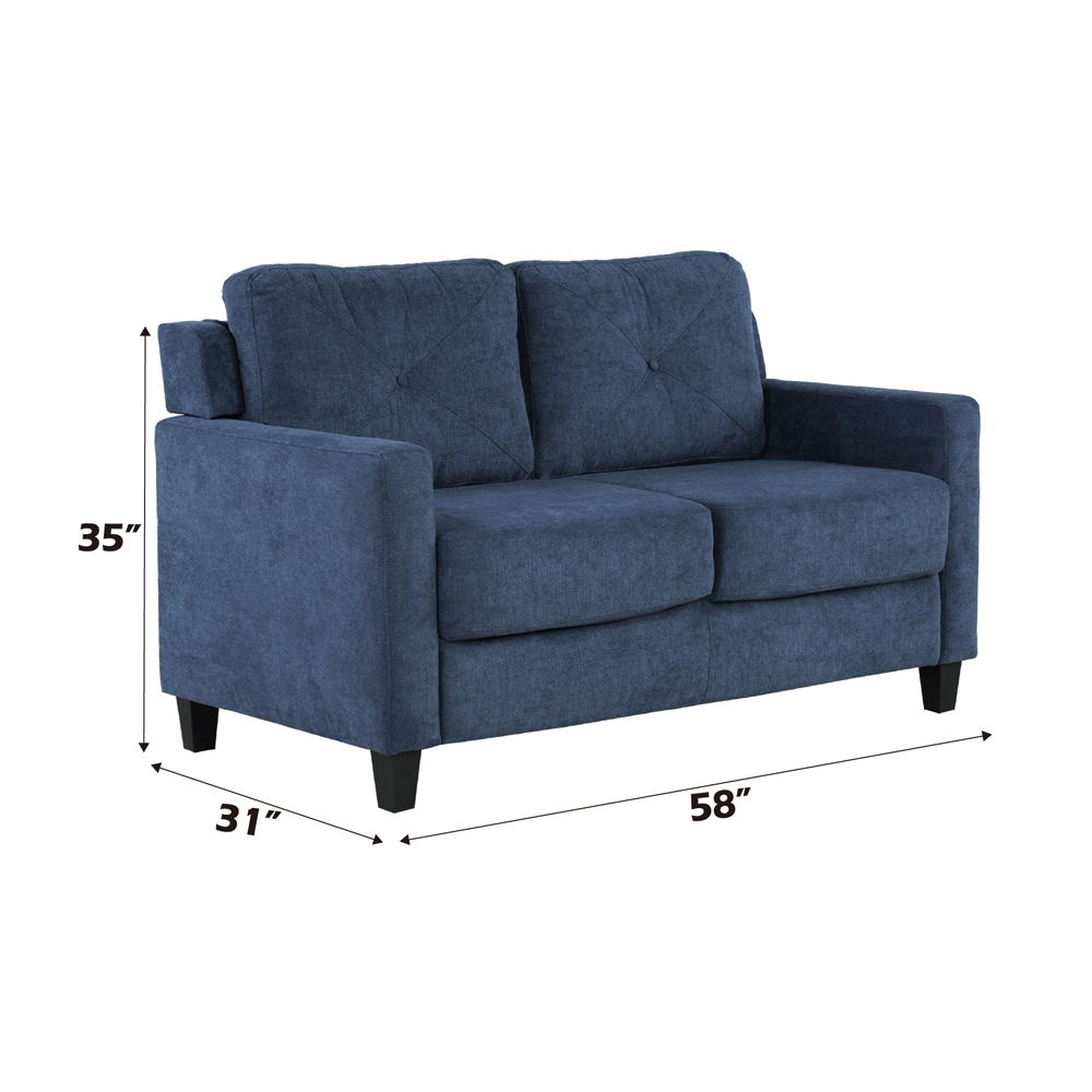 Horatio - Loveseat - Navy Chenille
