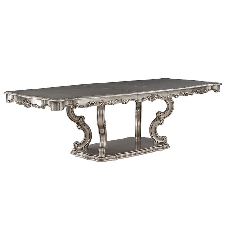 Ariadne - Dining Table With Pedestal - Antique Platinum