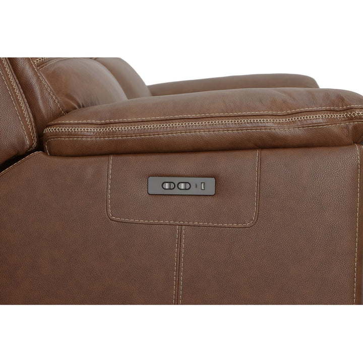 Jackson Power Reclining Loveseat With Console &amp; Power Headrests Whiskey