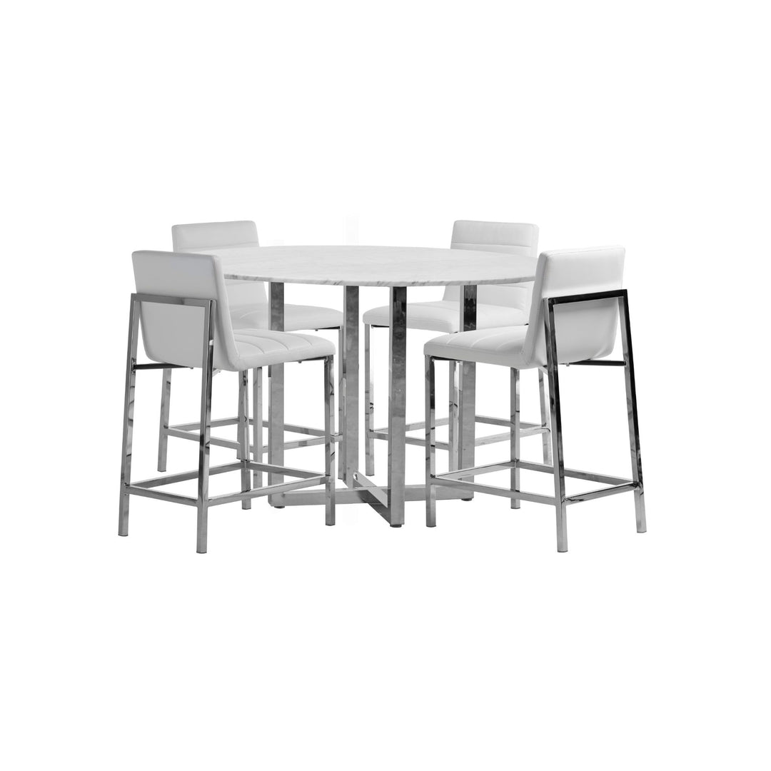 Modus Furniture 1Aa470M Amalfi Metal Back Counter Stool In White