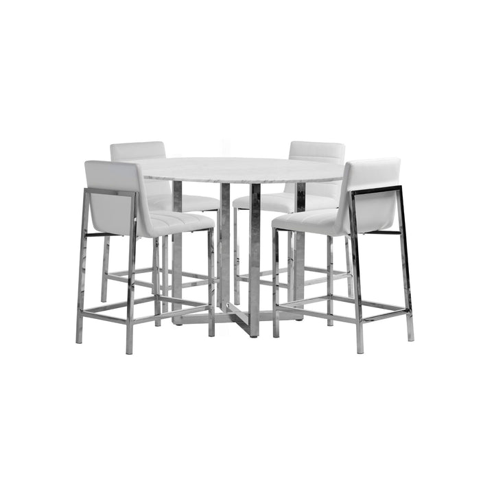 Modus Furniture 1Aa470M Amalfi Metal Back Counter Stool In White