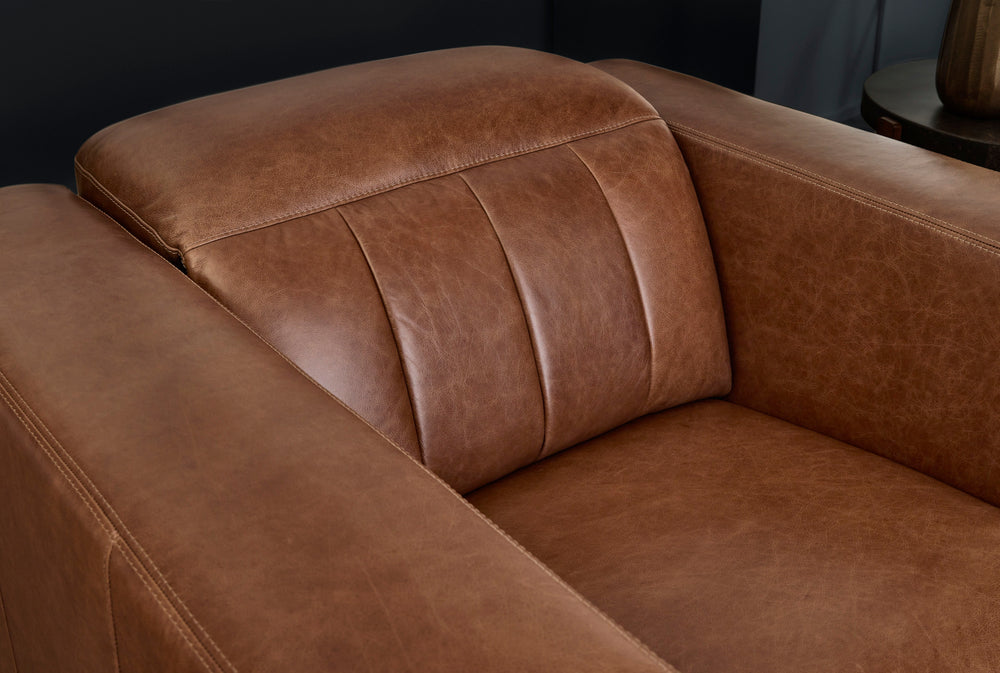 Austin Power Recliner With Power Headrest Chestnut