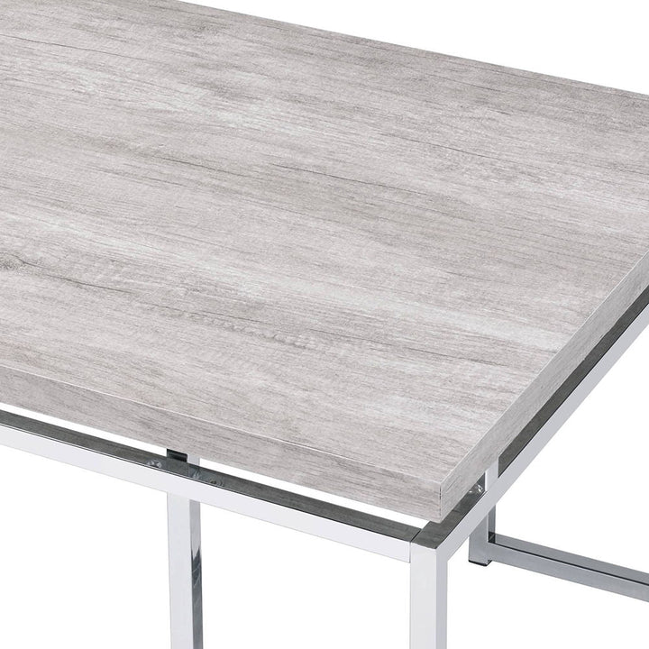 Chafik - Coffee Table - Natural Oak & Chrome