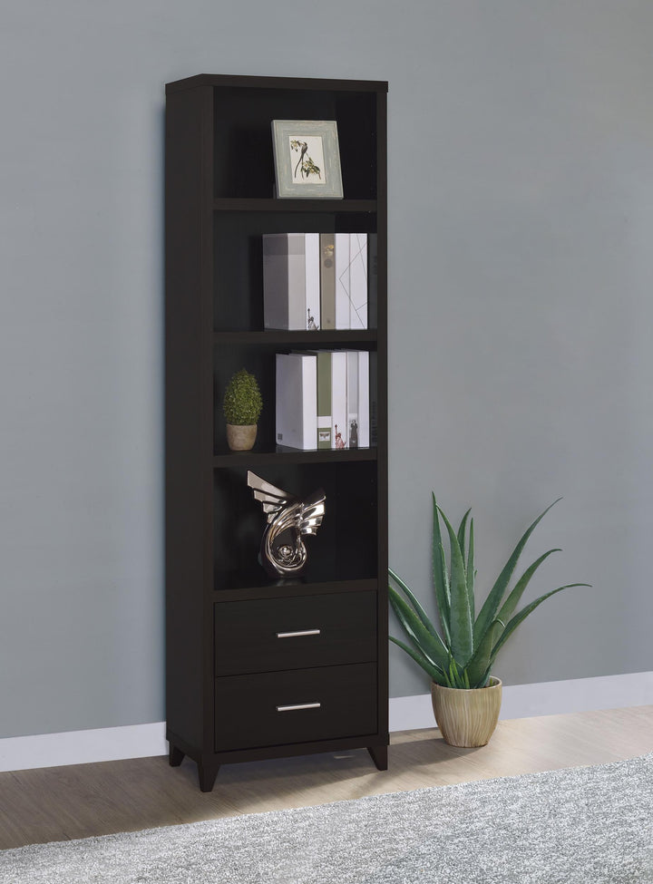 Coaster Furniture 700882 Lewes 4-shelf Engineered Wood Media Tower Cappuccino