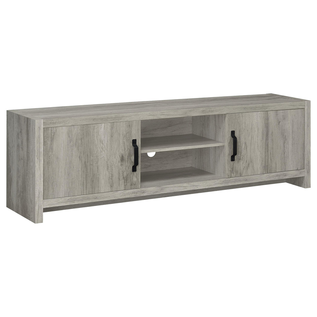 Coaster Furniture 701025 Burke 2-door Engineered Wood 71" TV Stand Grey Driftwood