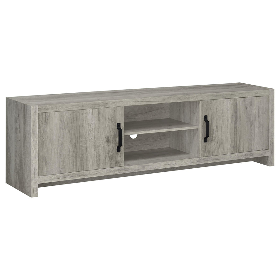 Coaster Furniture 701025 Burke 2-door Engineered Wood 71" TV Stand Grey Driftwood
