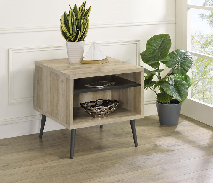 Coaster Furniture 701037 Welsh Square Engineered Wood Side End Table Distressed Pine