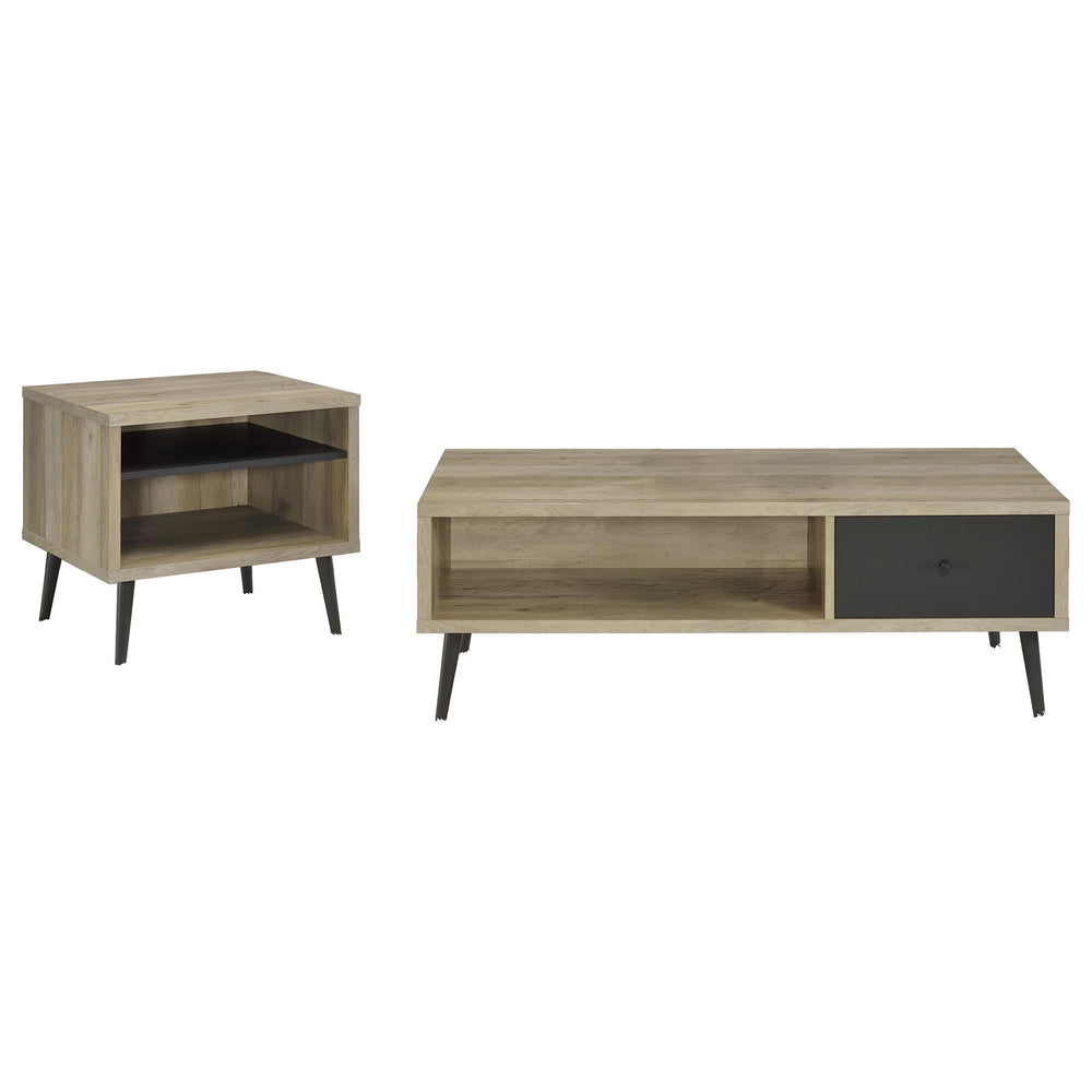 Welsh - 2 Piece Coffee And End Table Set - Distressed Pine
