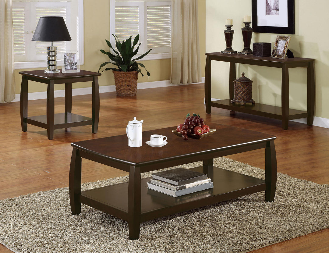 Coaster Furniture 701079 Dixon Wood Entryway Console Table with Shelf Cappuccino
