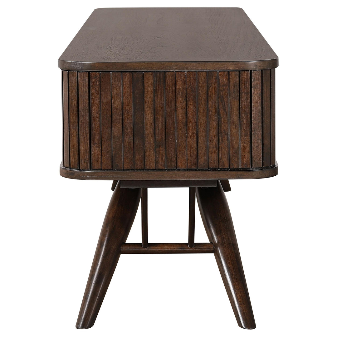 Coaster Furniture 701713 Valna Wood 71" TV Stand with Sliding Doors Walnut