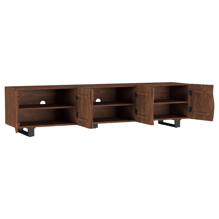 Coaster Furniture 701790 Trask 86-inch Wood TV Stand Media Console Mango Brown