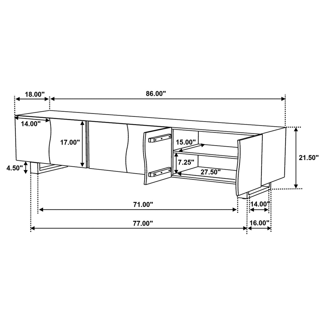 Coaster Furniture 701790 Trask 86-inch Wood TV Stand Media Console Mango Brown
