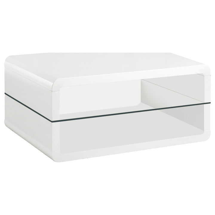 Elana - 2 Piece Coffee And End Table Set - White High Gloss