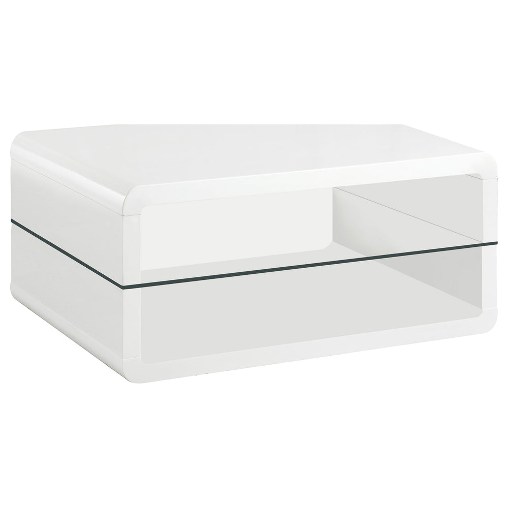 Elana - 2 Piece Coffee And End Table Set - White High Gloss