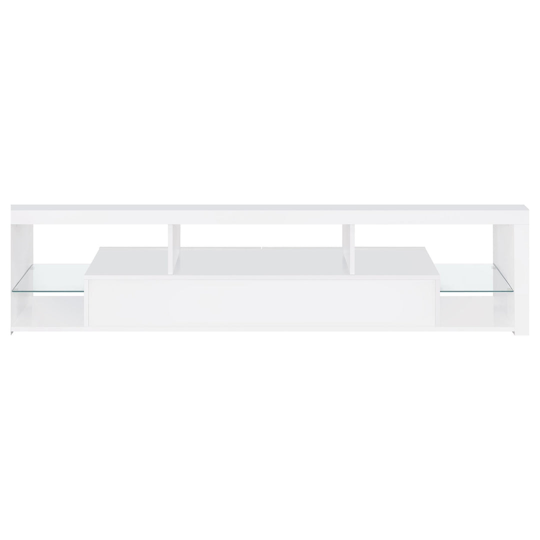 Coaster Furniture 704251 Jude 2-drawer Engineered Wood 71" TV Stand High Gloss White