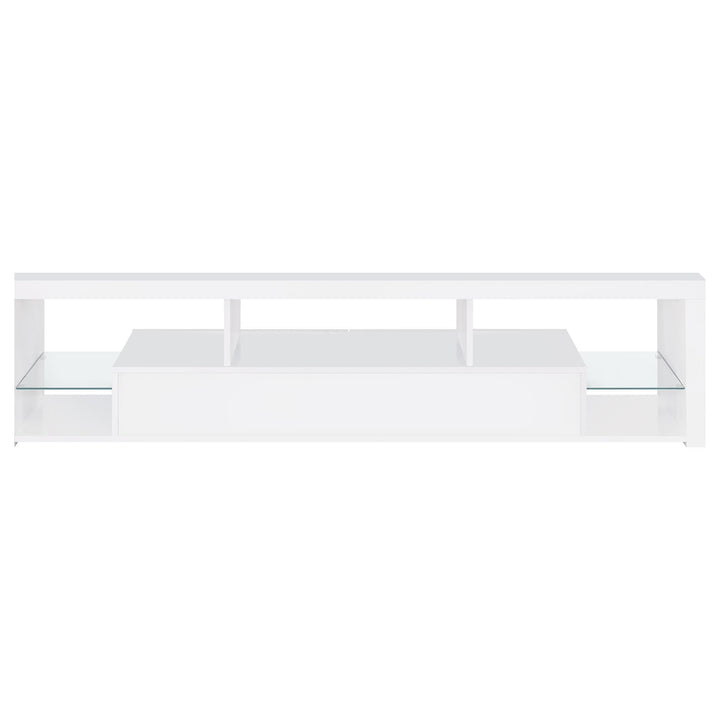 Coaster Furniture 704251 Jude 2-drawer Engineered Wood 71" TV Stand High Gloss White