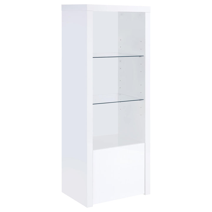 Coaster Furniture 704254 Jude 3-shelf Engineered Wood Media Tower High Gloss White