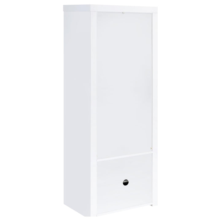 Coaster Furniture 704254 Jude 3-shelf Engineered Wood Media Tower High Gloss White