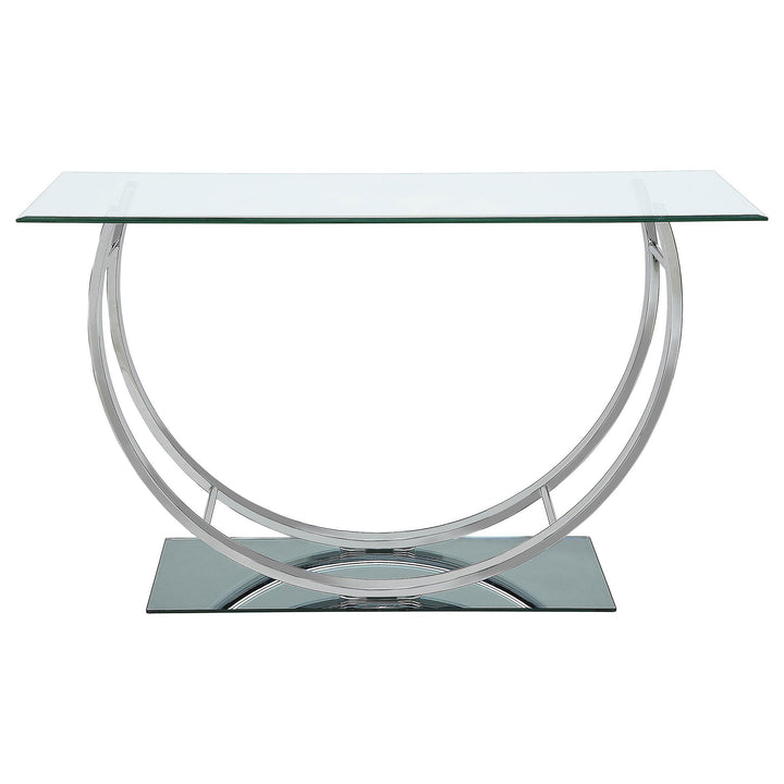 Coaster Furniture 704989 Danville U-shaped Glass Top Entryway Console Table Chrome