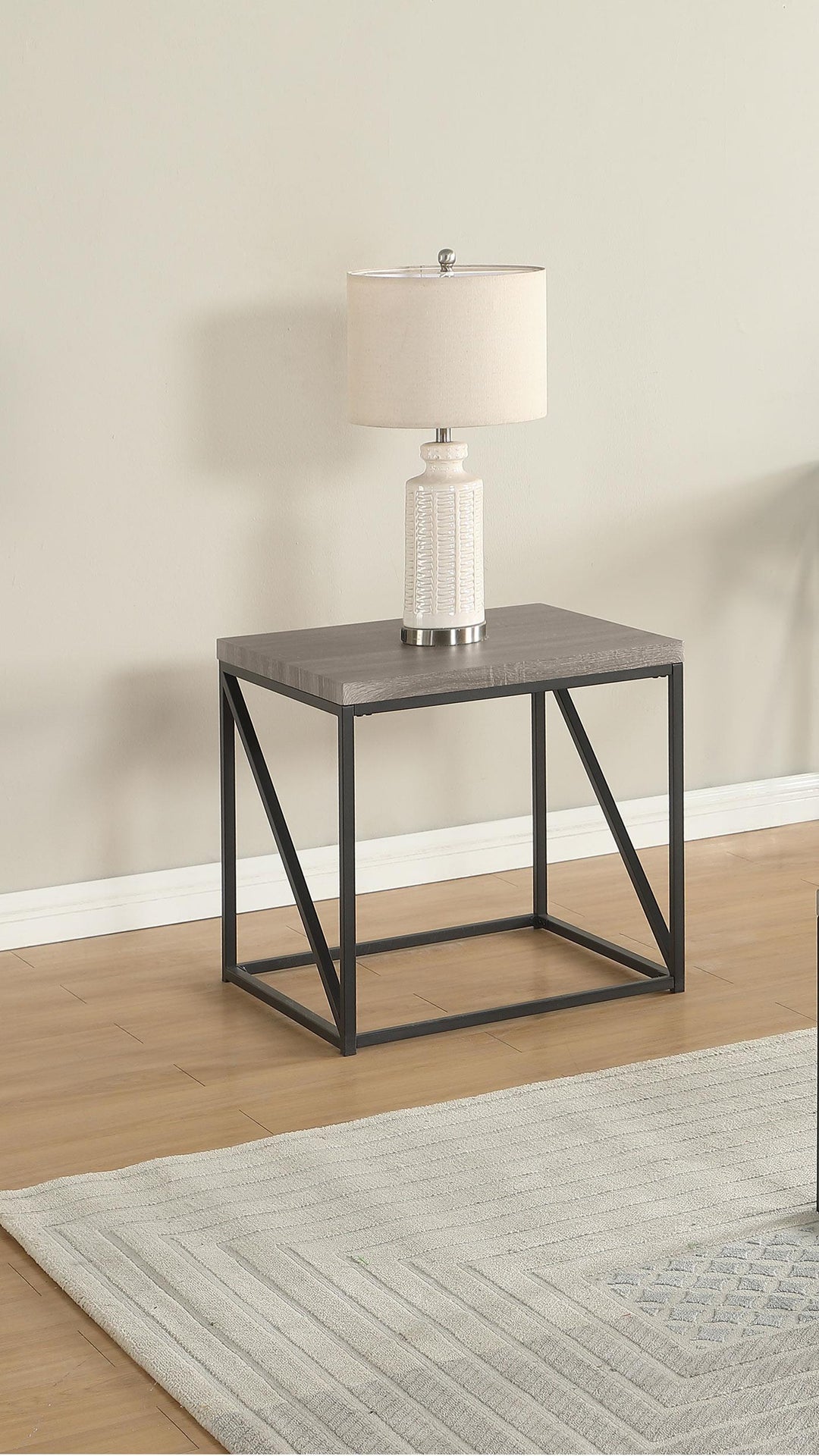 Coaster Furniture 705617 Birdie Square Engineered Wood End Table Sonoma Grey